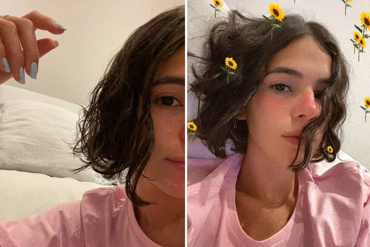 Marquezine está deixando os cabelos naturais Marquezine está deixando os cabelos naturais