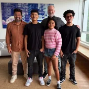 Luiz Fernando Guimarães e sua família