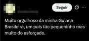Internautas do Brasil usam meme "Guiana Brasileira" para zoar torcedores de Portugal após embate contra o Congo Internautas do Brasil usam meme "Guiana Brasileira" para zoar torcedores de Portugal após embate contra o Congo