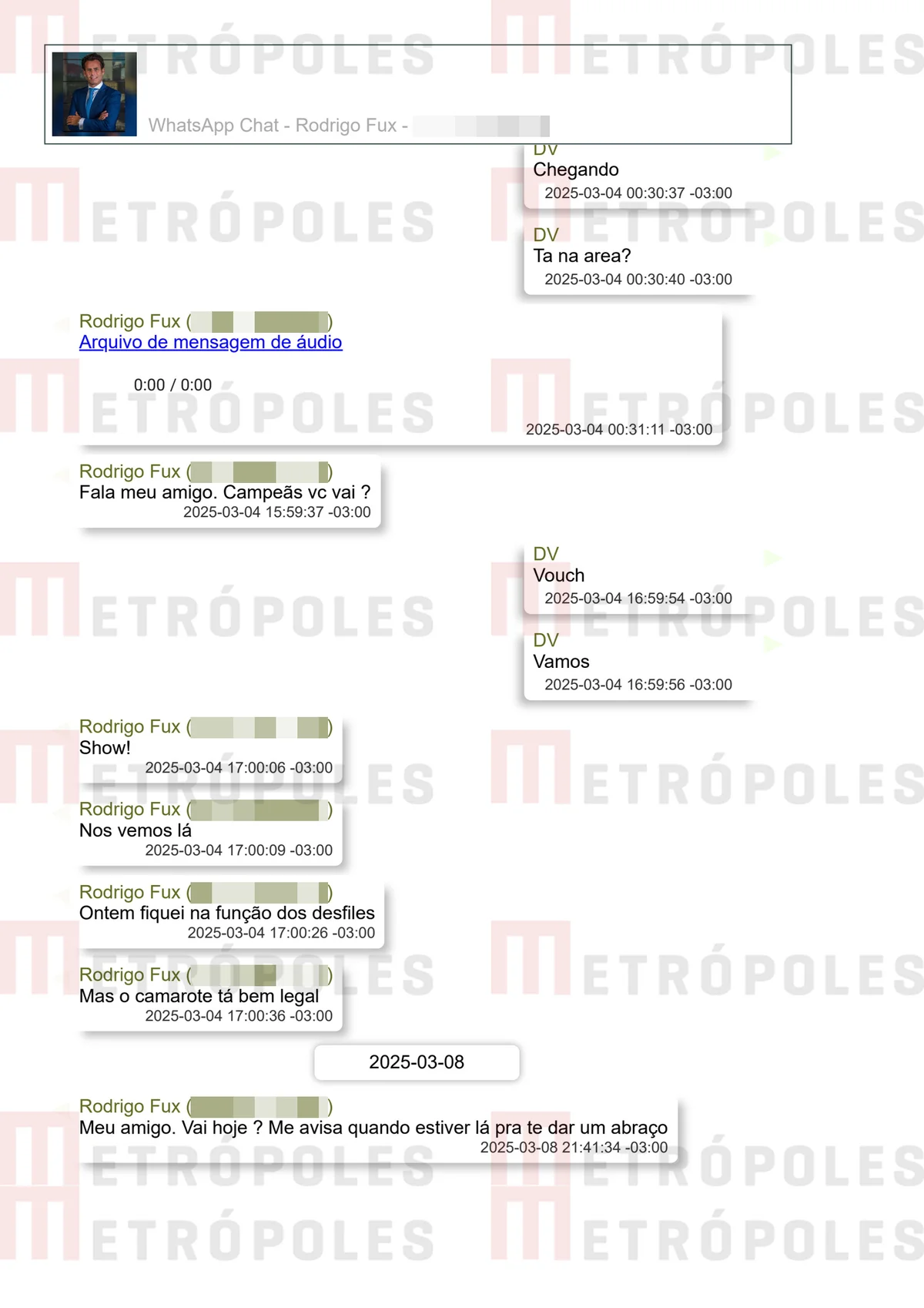 Filho de Fux ofereceu tapete vermelho a Vorcaro; veja prints das conversas - imagem 19 Filho de Fux ofereceu tapete vermelho a Vorcaro; veja prints das conversas - imagem 19