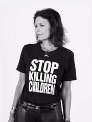 camiseta-stop-killing-children-palestina-israel-1 Grupo pró-Palestina propõe greve global de compras: “Parar a economia”