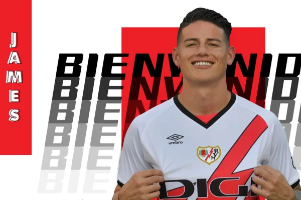 Imagem colorida de James Rodríguez no Rayo Vallecano - Metrópoles