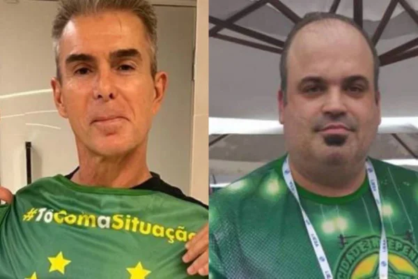 Imagem colorida de presidente da Mocidade e Rogério Andrade - Metrópoles