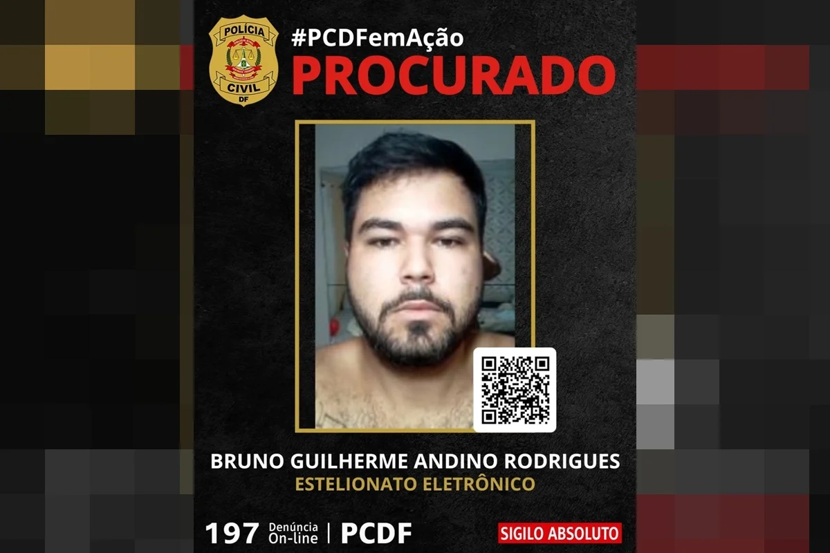 A divulgação das fotos tem o objetivo de auxiliar na localização e captura do suspeito, além de possibilitar a identificação do golpista por eventuais novas vítimas A divulgação das fotos tem o objetivo de auxiliar na localização e captura do suspeito, além de possibilitar a identificação do golpista por eventuais novas vítimas