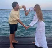 Júnior Lourenço e a esposa, Carolina Trovão