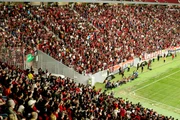 Animação da torcida do time rubro-negro Animação da torcida do time rubro-negro