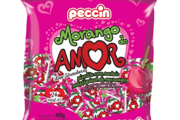 Pacote do pirulito "morango do amor"