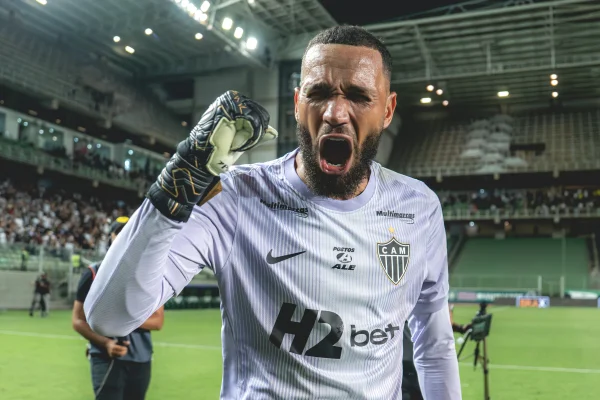 Imagem colorida do goleiro Everson, do Atlético-MG