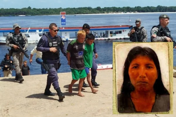 Foto colorida de presos por estuprar e matar indígenas - Metrópoles