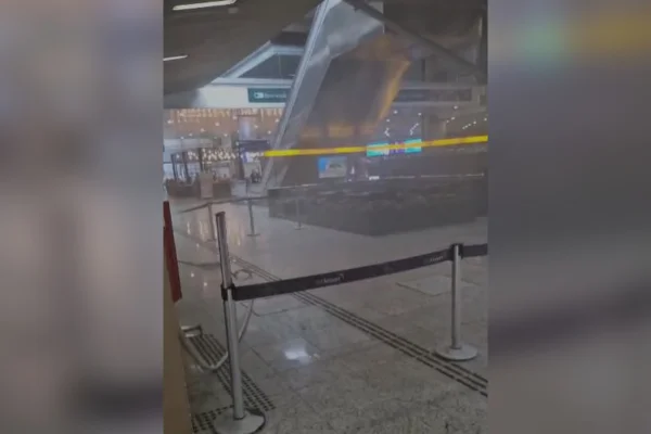 Fumaça no Aeroporto de Confins