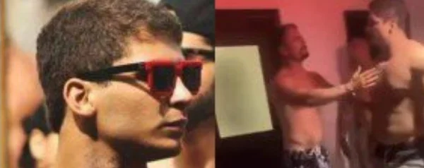 Homens brigando