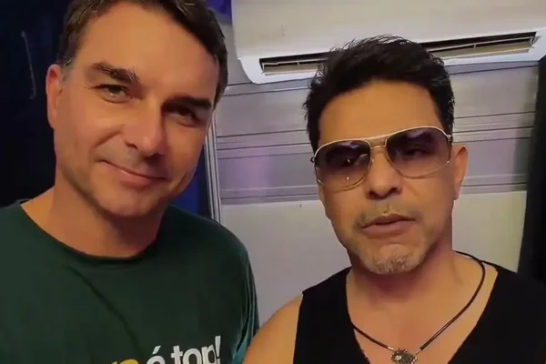 Flávio Bolsonaro e Zezé Di Camargo - Metrópoles