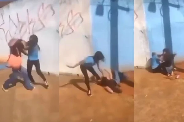 Briga de alunas na porta de Escola Municipal - Metrópoles