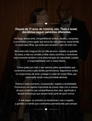 Thais Carla e Israel Reis anunciaram o fim do casamento de 11 anos Thais Carla e Israel Reis anunciaram o fim do casamento de 11 anos
