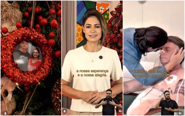 Michelle Bolsonaro em pronunciamento - Metrópoles