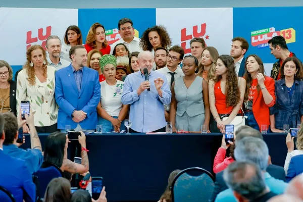 Presidente da República, Luiz Inácio Lula da Silva, durante encerramento da plenária com parlamentares, em Brasília