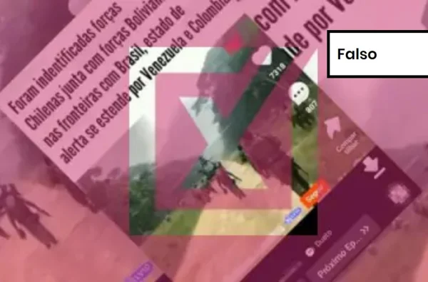 Imagem colorida de postagem falsa