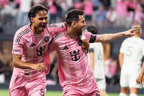 Lionel Messi comemorando gol do Inter Miami pela MLS
