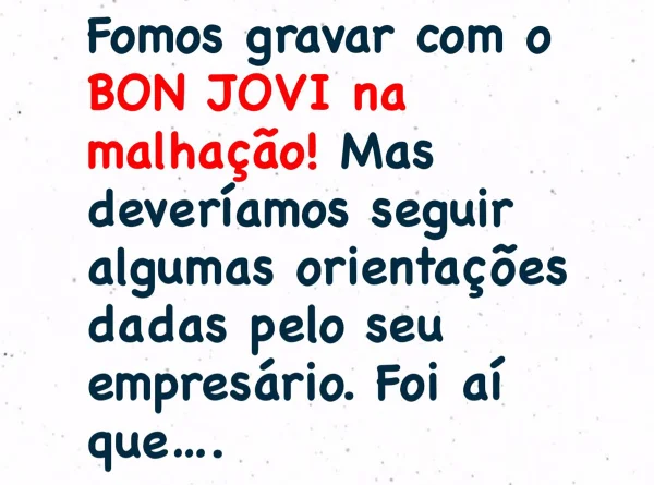 Pedro Vasconcelos recorda gafe ao gravar Malhação com Bon Jovi: “Uma lição” - destaque galeria Pedro Vasconcelos recorda gafe ao gravar Malhação com Bon Jovi: “Uma lição” - destaque galeria