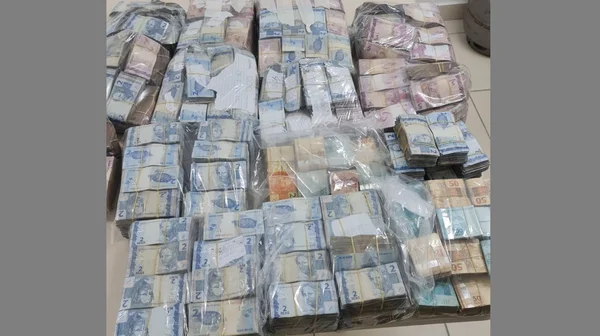 Dinheiro apreendido em operação do MP em Goiás