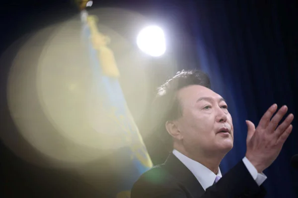 Imagem colorida de presidente da Coreia do Sul - Metrópoles