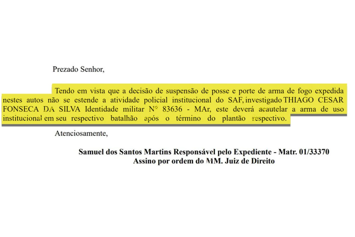 Policial ameaçou ex-mulher com arma da PMRJ, mas é poupado de PAD - imagem 1 Policial ameaçou ex-mulher com arma da PMRJ, mas é poupado de PAD - imagem 1