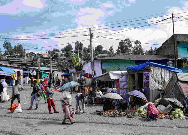 Cidade de Dessie na região de Amhara, na Etiópia