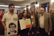 Na foto, família Vannucchi Leme, que recebeu a certidão de óbito de Alexandre Vannucchi Leme, estudante da USP que foi morto pela ditadura militar