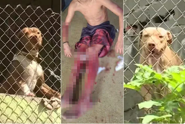 pitbulls e criança ferida