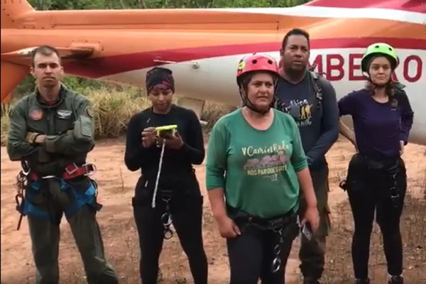 Grupo saiu da trilha por causa de fogo na Chapada dos Veadeiros