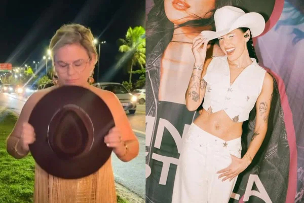 Montagem com fotos de Flavia Pascoal, prefeita de Ubatuba, e a cantora Ana Castela - Metrópoles