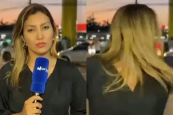 Repórter presencia acidente de moto durante cobertura ao vivo