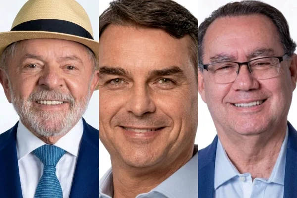 Imagem colorida mostra Lula, Flávio e Cury - Metrópoles