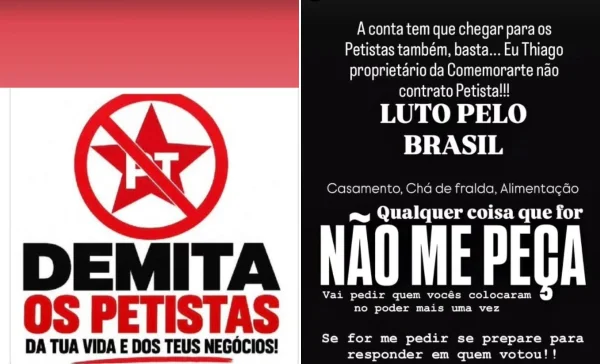 Empresários promovem demissões de "esquerdistas"