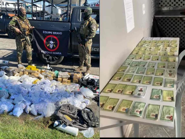 objetos apreendidos em operação