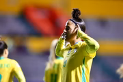 Amanda Gutierres comemorando o gol do Brasil contra a Venezuela