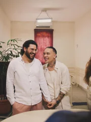 Daniel Garcia, a Gloria Groove, e seu marido Pedro Lopes