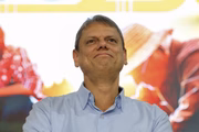 O governador de São Paulo, Tarcísio de Freitas, não participou de ato contra Moraes