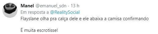 BBB20: Petrix volta a ser acusado de assédio contra Boca Rosa - imagem 9 BBB20: Petrix volta a ser acusado de assédio contra Boca Rosa - imagem 9