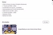 Descrição de Luiza no LinkedIn Descrição de Luiza no LinkedIn