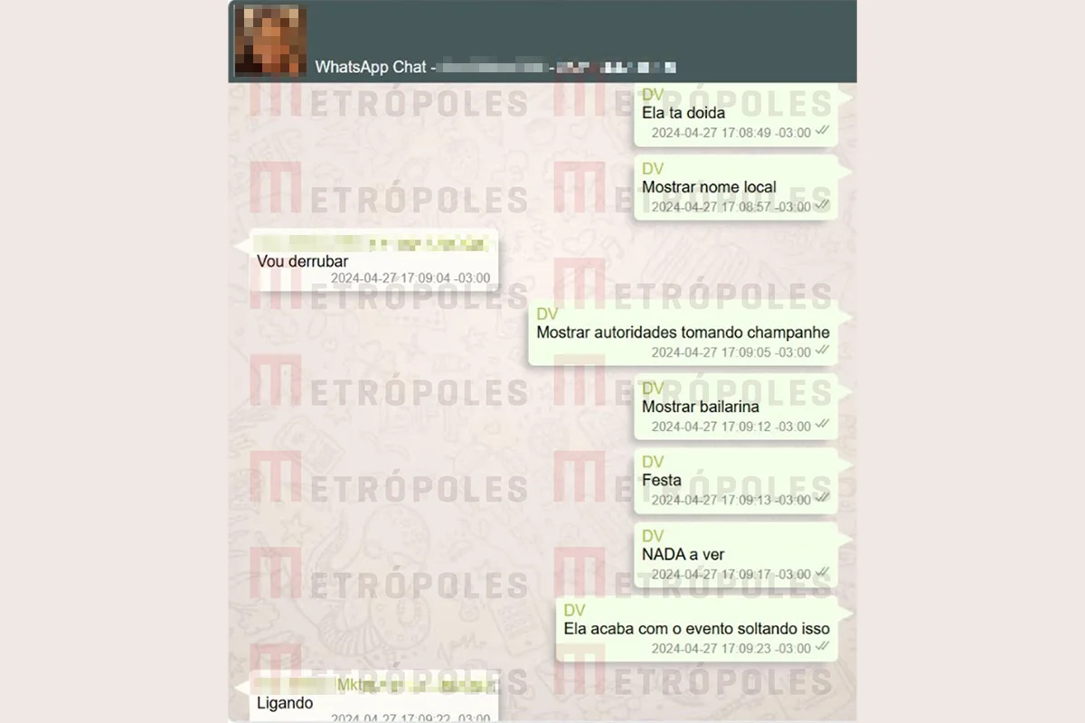 Conversa de Daniel Vorcaro reclamando da divulgação de um vídeo de uma festa com a presença de autoridades Conversa de Daniel Vorcaro reclamando da divulgação de um vídeo de uma festa com a presença de autoridades