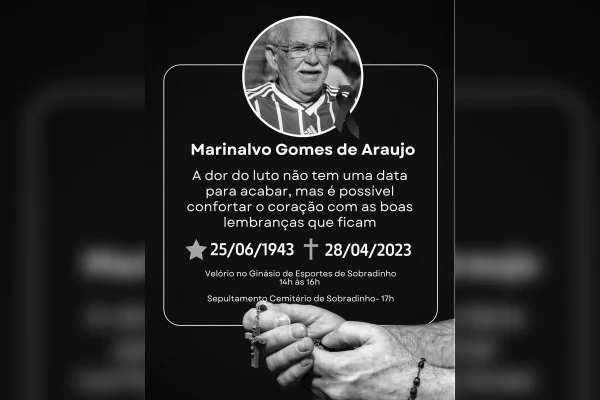 Incentivador do futebol de base do DF, Marinalvo Gomes morre aos 79 anos