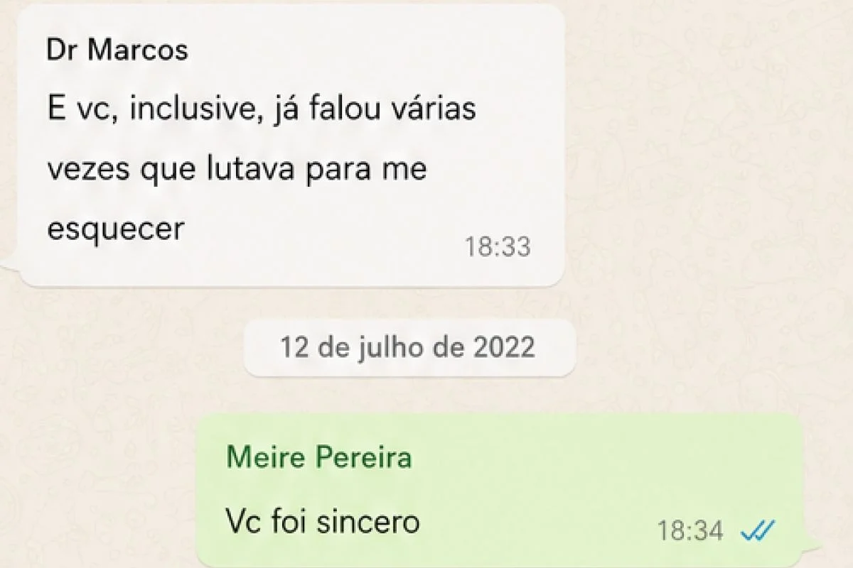 Trechos de conversas entre Meire Pereira e Marcos José Gomes Corrêa Trechos de conversas entre Meire Pereira e Marcos José Gomes Corrêa