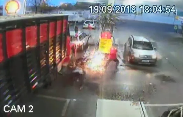 Vídeo: homem coloca fogo em posto de combustíveis no Entorno do DF