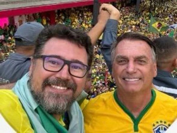 Marcos Pollon e Jair Bolsonaro