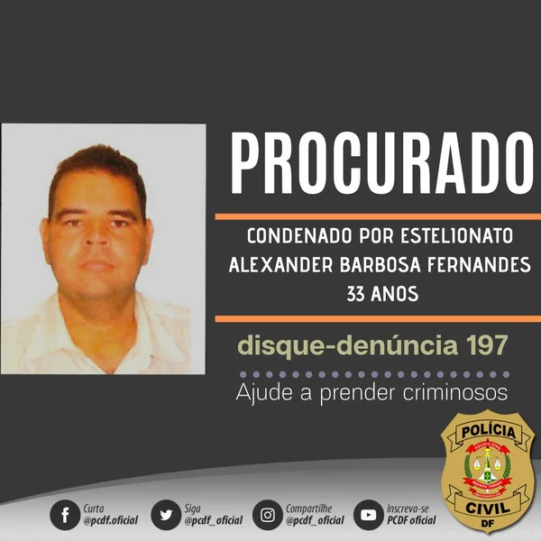 Golpe do auxílio: PCDF procura homem que fez diversas vítimas