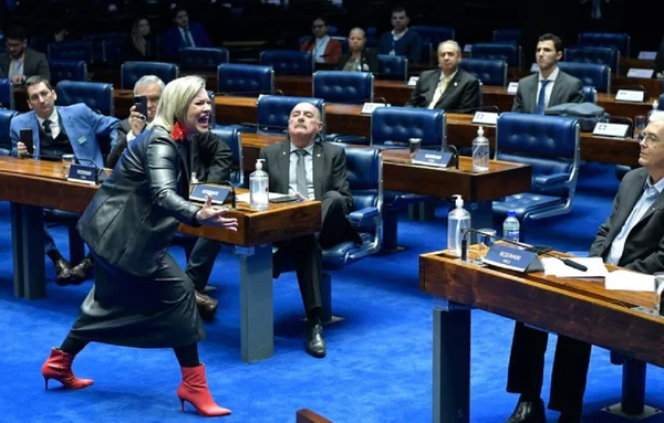 Encenação aborto no plenário do Senado