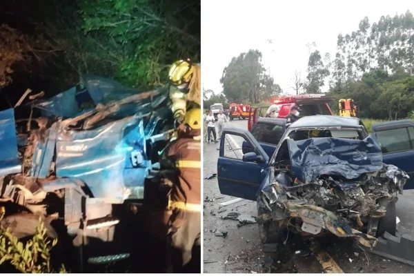 Veículos ficam desfigurados após graves acidentes em estradas mineiras
