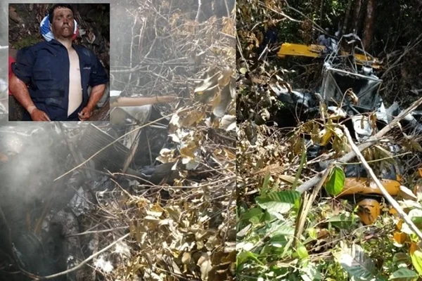 Piloto que sobreviveu após queda de aeronave é transferido para UTI