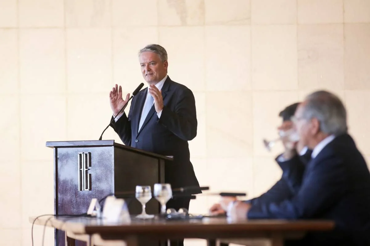 Paulo Guedes no Fórum Brasil-OCDE, no Palácio do Itamaraty Paulo Guedes no Fórum Brasil-OCDE, no Palácio do Itamaraty
